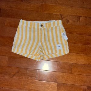 Old Navy yellow striped everyday shorts
